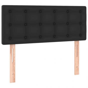 Boxspringbett mit Matratze Schwarz 80x200 cm Kunstleder