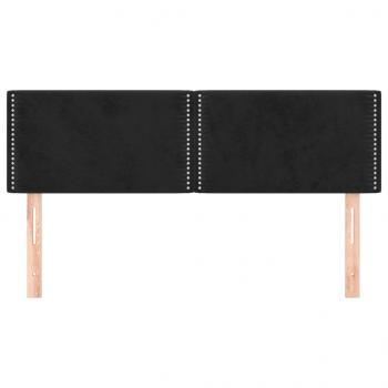 Kopfteile 2 Stk. Schwarz 72x5x78/88 cm Samt