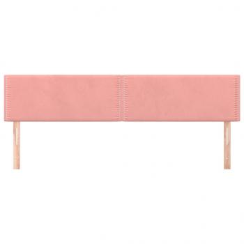 Kopfteile 2 Stk. Rosa 80x5x78/88 cm Samt