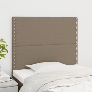 ARDEBO.de - Kopfteile 2 Stk. Taupe 80x5x78/88 cm Stoff