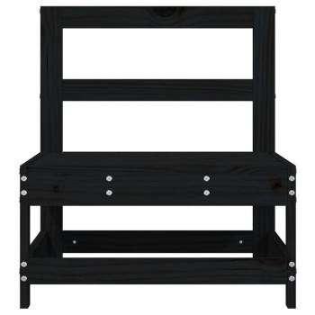 ARDEBO.de - Garten-Mittelsofa Schwarz Massivholz Kiefer