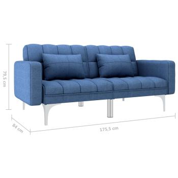 Schlafsofa Blau Stoff