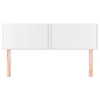 Kopfteile 2 Stk. Weiß 72x5x78/88 cm Kunstleder