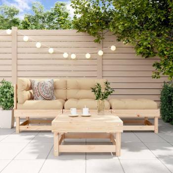 ARDEBO.de - 4-tlg. Garten-Lounge-Set Massivholz Kiefer
