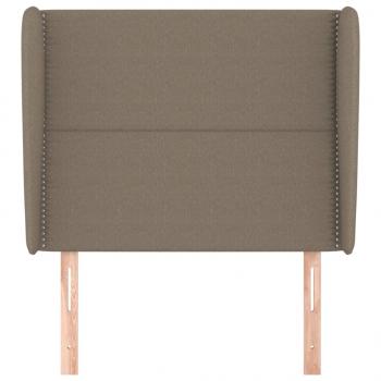Kopfteil mit Ohren Taupe 93x23x118/128 cm Stoff
