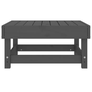 Gartenhocker Grau Massivholz Kiefer