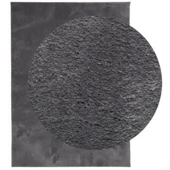 Teppich HUARTE Kurzflor Weich und Waschbar Anthrazit 140x200 cm