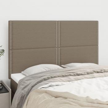 ARDEBO.de - Kopfteile 4 Stk. Taupe 72x5x78/88 cm Stoff