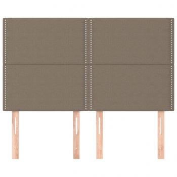 Kopfteile 4 Stk. Taupe 72x5x78/88 cm Stoff