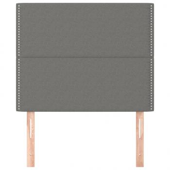 Kopfteile 2 Stk. Dunkelgrau 90x5x78/88 cm Stoff