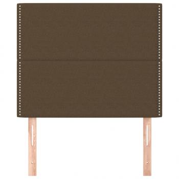 Kopfteile 2 Stk. Dunkelbraun 90x5x78/88 cm Stoff