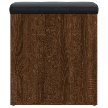 Sitzbank mit Stauraum Braun Eiche 42x42x45 cm Holzwerkstoff