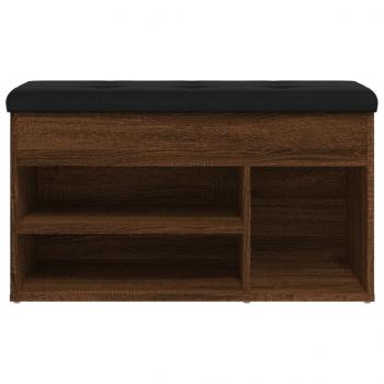 Schuhbank Braun Eichen-Optik 82x32x45,5 cm Holzwerkstoff