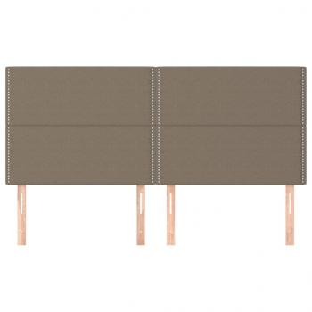 Kopfteile 4 Stk. Taupe 80x5x78/88 cm Stoff