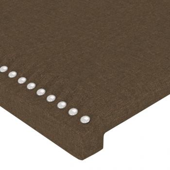 Kopfteil mit Ohren Dunkelbraun 163x23x78/88 cm Stoff
