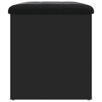 Sitzbank mit Stauraum Schwarz 62x42x45 cm Holzwerkstoff
