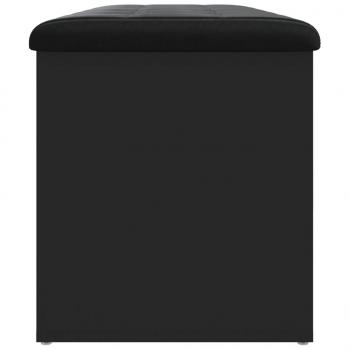Sitzbank mit Stauraum Schwarz 102x42x45 cm Holzwerkstoff