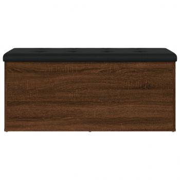 Sitzbank mit Stauraum Braun Eiche 102x42x45 cm Holzwerkstoff