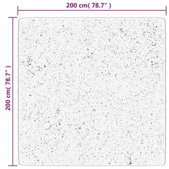 Teppich HUARTE Kurzflor Weich und Waschbar Anthrazit 200x200 cm