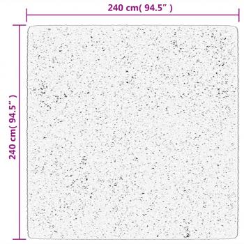 Teppich HUARTE Kurzflor Weich und Waschbar Anthrazit 240x240 cm