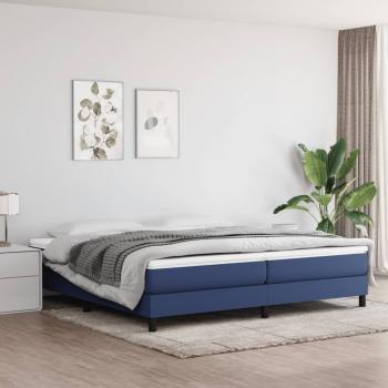 ARDEBO.de - Boxspringbett mit Matratze Blau 200x200 cm Stoff