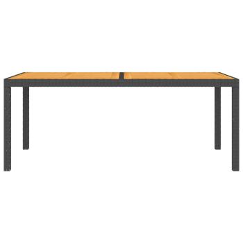 5-tlg. Garten-Essgruppe mit Kissen Poly Rattan Schwarz