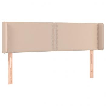Kopfteil mit Ohren Cappuccino-Braun 147x16x78/88 cm Kunstleder