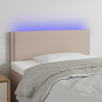 ARDEBO.de - LED Kopfteil Cappuccino-Braun 80x5x78/88 cm Kunstleder