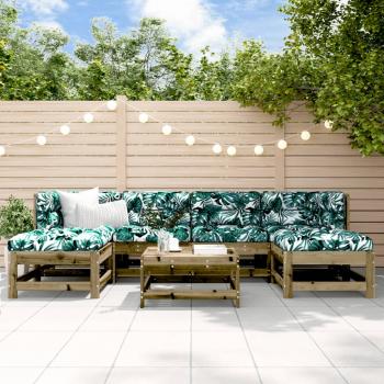 ARDEBO.de - 7-tlg. Garten-Lounge-Set Kiefernholz Imprägniert