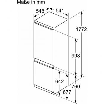 Neff KI7861SE0 N 30 Einbau Kühl-Gefrierkombination, Nischenhöhe 177,5 cm, 260L, NoFrost, Schlepptürtechnik, Eco Air Flow, LED Beleuchtung, Fresh Safe