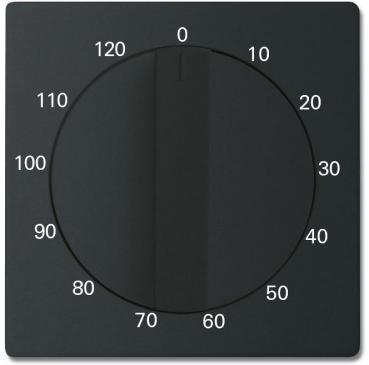 ARDEBO.de Busch-Jaeger 1771-885-103 Zentralscheibe mit Drehknopf und Aufdruck, future linear, schwarz matt (2CKA001753A0304)