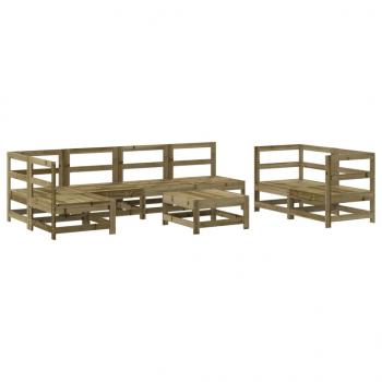 8-tlg. Garten-Lounge-Set Kiefernholz Imprägniert