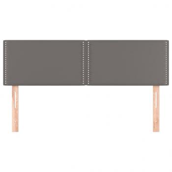 Kopfteile 2 Stk. Grau 72x5x78/88 cm Kunstleder