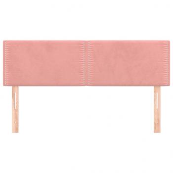 Kopfteile 2 Stk. Rosa 72x5x78/88 cm Samt