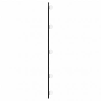 Wandspiegel mit LED-Leuchten 35x80 cm Glas Oval