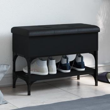 ARDEBO.de - Schuhbank Schwarz 62x32x45 cm Holzwerkstoff