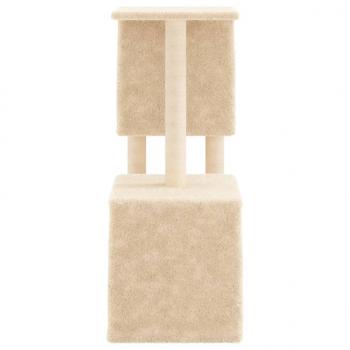 Kratzbaum mit Sisal-Kratzsäulen Creme 86 cm