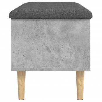 Sitzbank mit Stauraum Betongrau 82x42x46 cm Holzwerkstoff