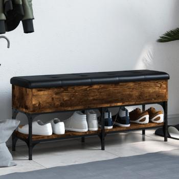 ARDEBO.de - Schuhbank Räuchereiche 102x32x45 cm Holzwerkstoff