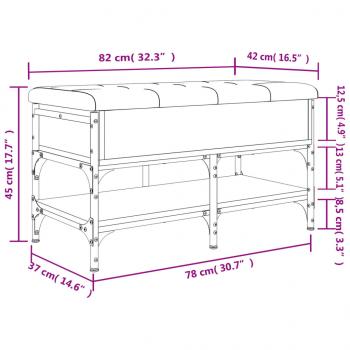Schuhbank Räuchereiche 82x42x45 cm Holzwerkstoff