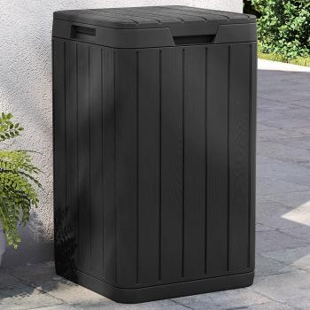ARDEBO.de - Outdoor-Mülltonne Anthrazit 38x38x65 cm PP