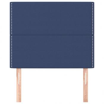Kopfteile 2 Stk. Blau 80x5x78/88 cm Stoff