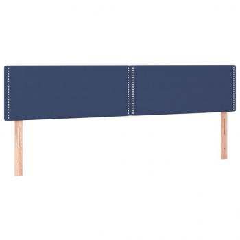 Kopfteile 2 Stk. Blau 80x5x78/88 cm Stoff