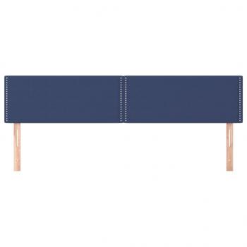 Kopfteile 2 Stk. Blau 80x5x78/88 cm Stoff