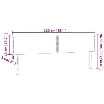 Kopfteile 2 Stk. Blau 80x5x78/88 cm Stoff