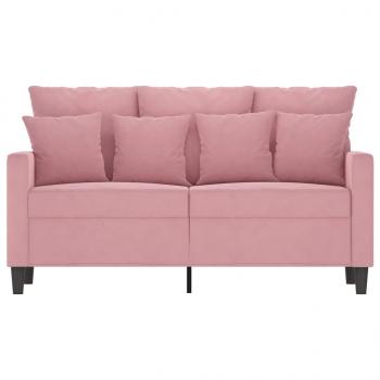 2-Sitzer-Sofa Rosa 120 cm Samt