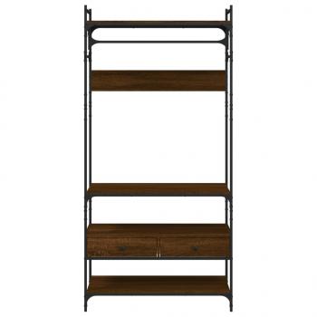 Kleiderständer mit Schubladen Braun Eichen-Optik 89x39x184,5 cm