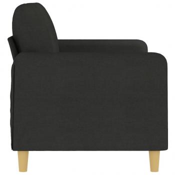 2-Sitzer-Sofa Schwarz 140 cm Stoff