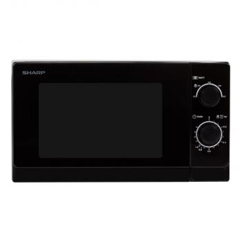 ARDEBO.de Sharp R200BKW Mikrowelle, 800 W, 20 Liter, 5 Stufen, Timer, schwarz