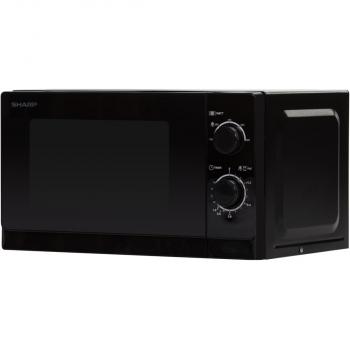 Sharp R200BKW Mikrowelle, 800 W, 20 Liter, 5 Stufen, Timer, schwarz